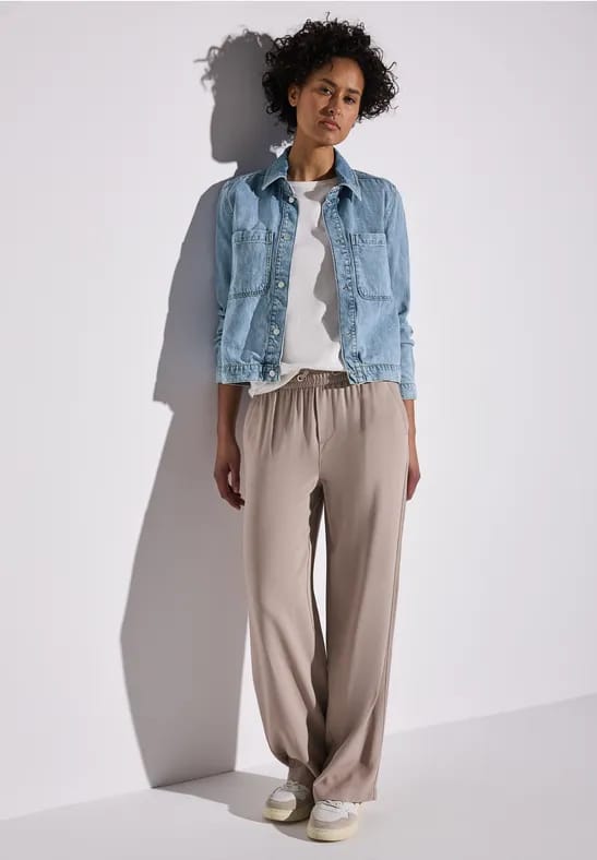 Denim jack met borstzakken