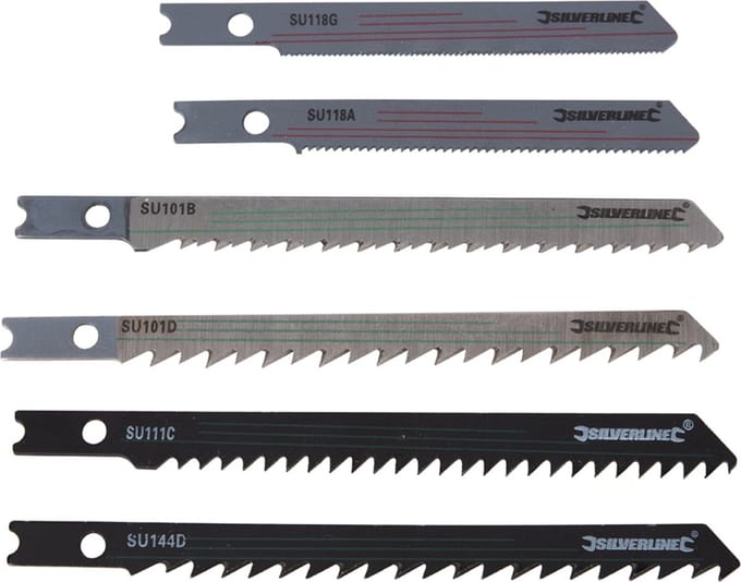 Silverline Decoupeerzaagbladen set - hout en metaal - universele aansluiting - 30-delig