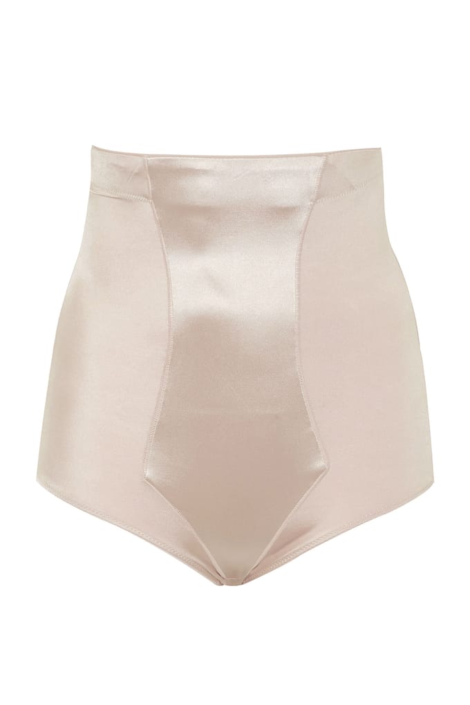 Yours Corrigerende Slip Van Satijn Met Hoge Taille In Nudesize 40-42