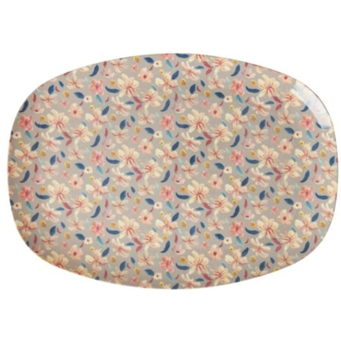 Rice melamine bord vierkant small sandy flower
