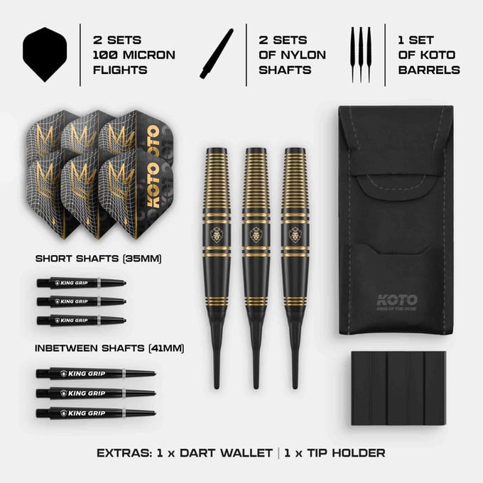 KOTO Academy Class 3 Brass - Soft Tip Darts 18 Gram