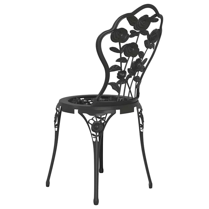 vidaXL - Bistrostoelen - 2 - st - gietaluminium - zwart