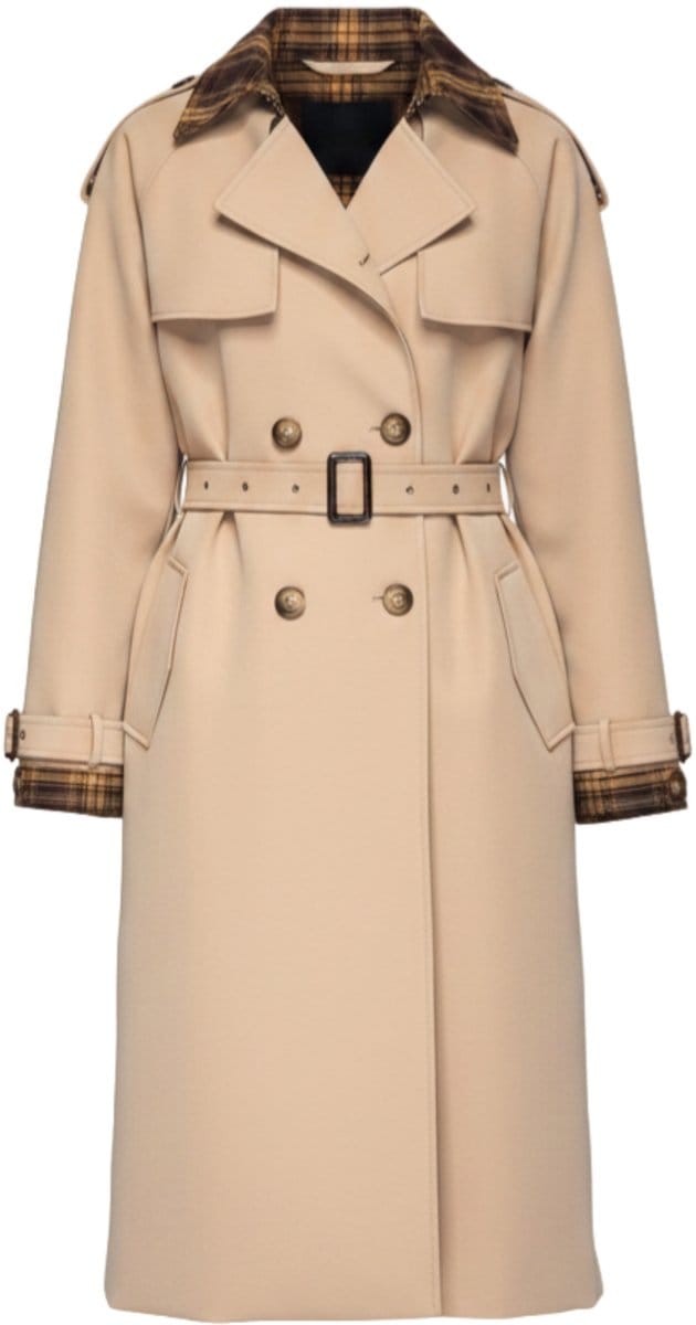 OMBRE Trenchcoat - Lange Mouw - Knopen - Effen Beige M