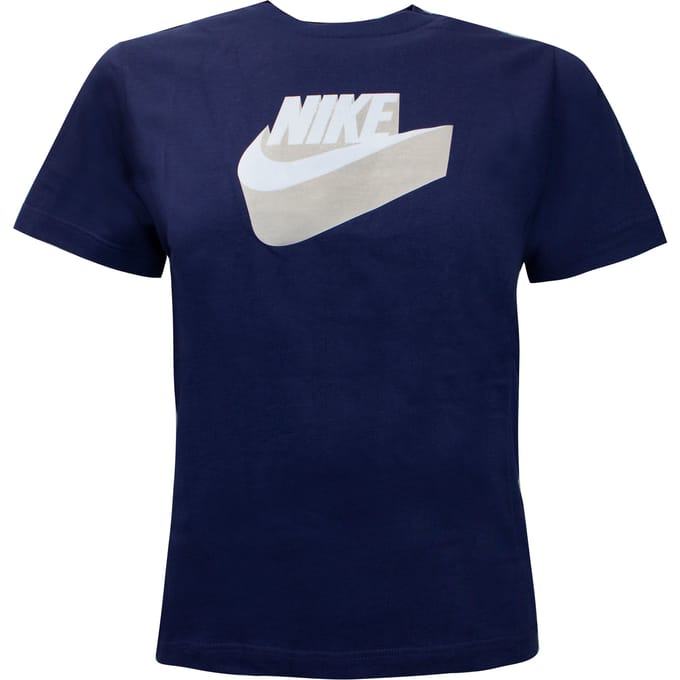 Nike Logo Kinderen Marineblauwe T-Shirt