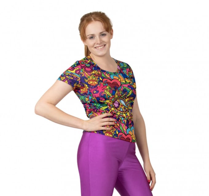 Hippie T-shirt Dames Colorful Dream - Maat M