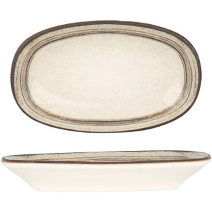 Bonna Serveerschaal - Cortado - Porselein - 15x8.5 cm - set van 4