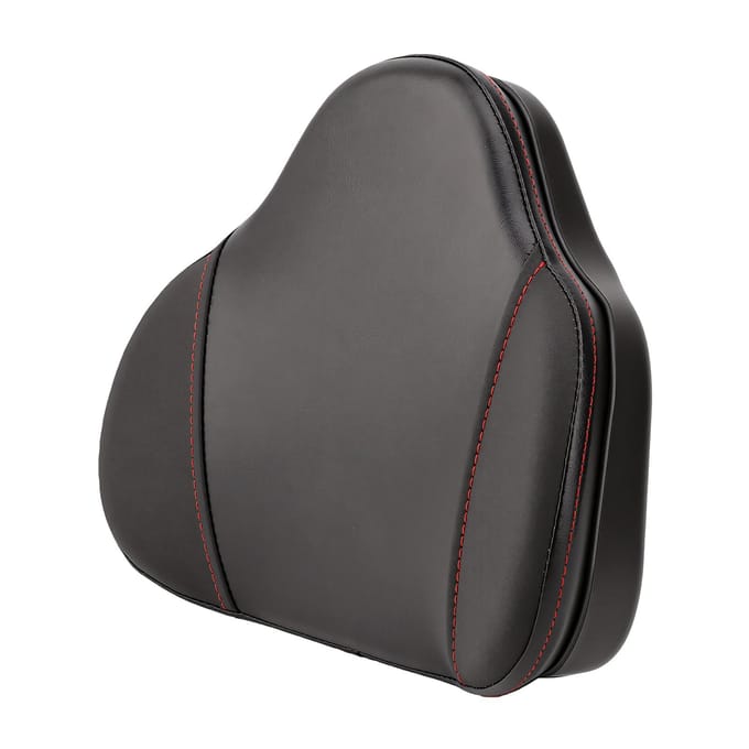 Motorcycle Rear Backrest Soft PU Leather Foam Universal Passenger Back Support Backrest for ATV Scooters Cruisers Mopeds gray
