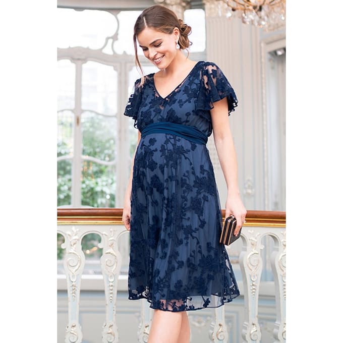 Seraphine Lace Maternity Dress Blue Größe: 8 | Kleider Outlet | Damen | Blau