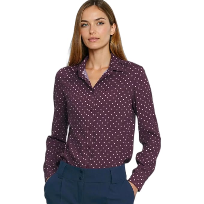 Dames viscose blouse met stippen Nife