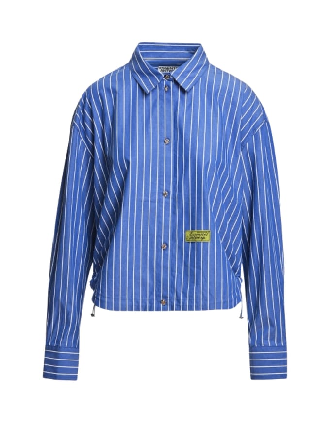 Essentiel Antwerp Cropped Shirt Blouses Lichtblauw Kabu
