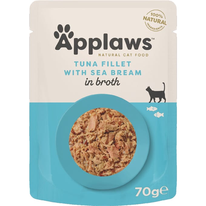 12x70g Tonijn met Brasem Applaws Kattenvoer