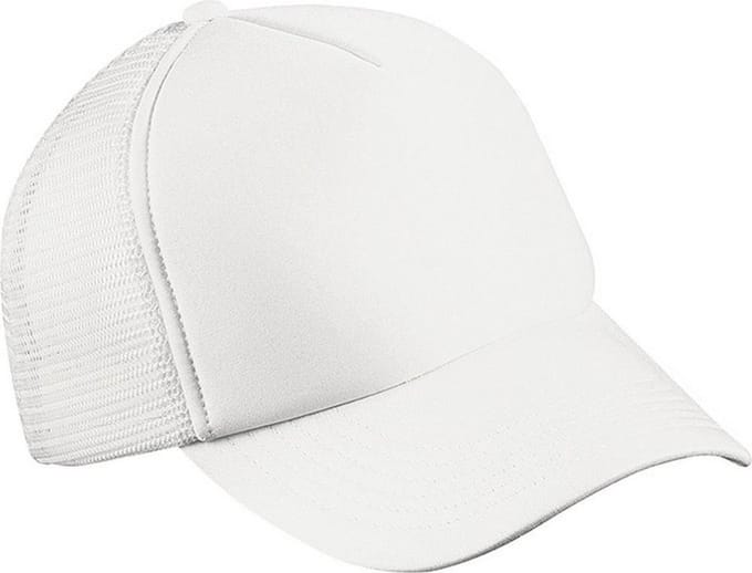 Myrtle Beach Kinderen/Kinderen 5 Panel Polyester Mesh Cap (Wit/Wit)