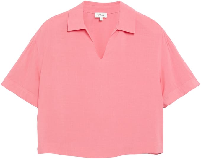 Vrouwelijke V-hals Fluïde Viscose Blouse met Volledige Print s.Oliver