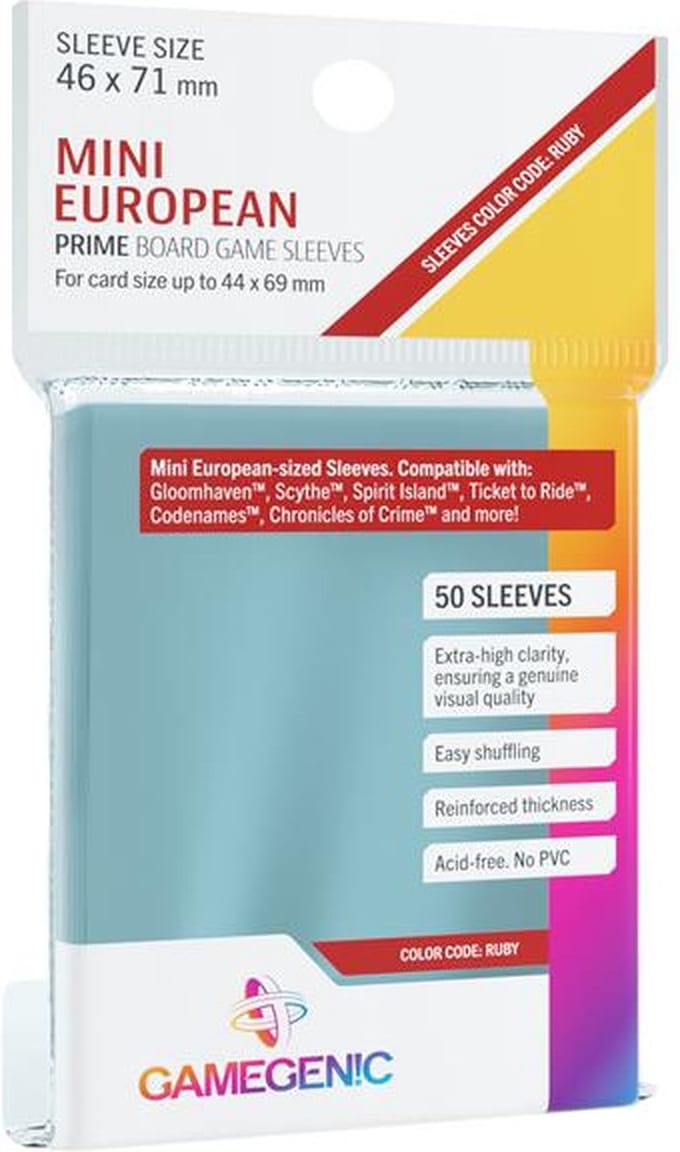 Gamegenic: Prime Board Game Sleeves - Ruby
