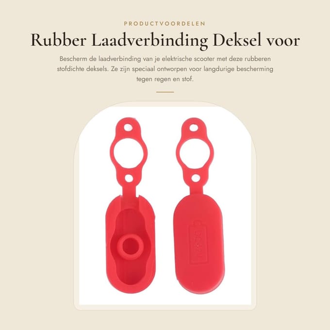 Dailygoods - Rubber Laadverbinding Deksel voor Elektrische Scooter, 2 Stuks