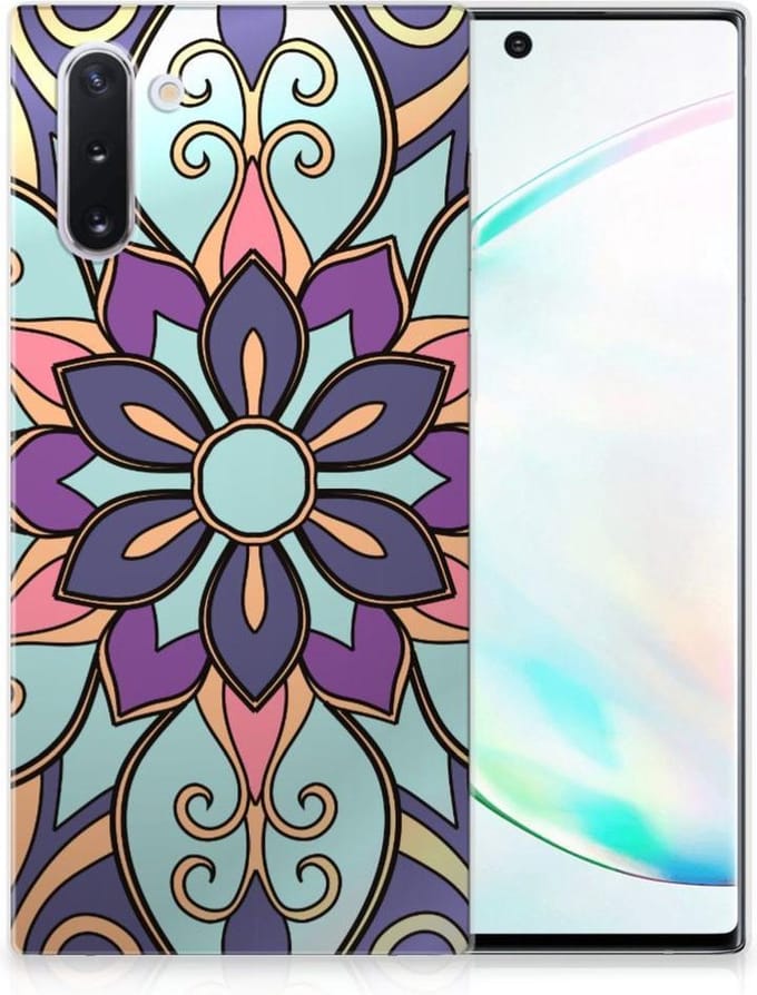 Samsung Galaxy Note 10 TPU Case Purple Flower