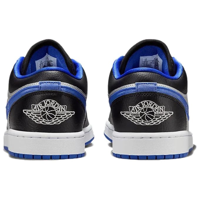 Jordan 1 Low Zwart Game Royal Metallic Platinum 553558-007 45 gray