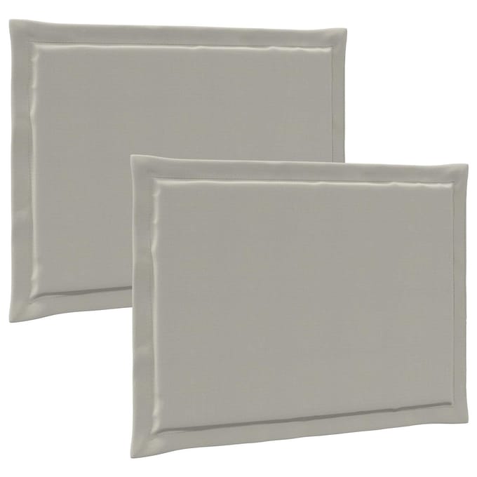 vidaXL - Zitkussens - 2 - st - Polyester - Lichtgrijs - 47 - x - 36 - x - 2 - cm