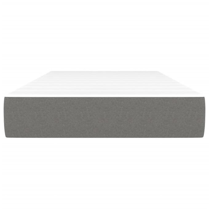 vidaXL - Pocketveringmatras - medium - 90x200x20 - cm - stof - donkergrijs