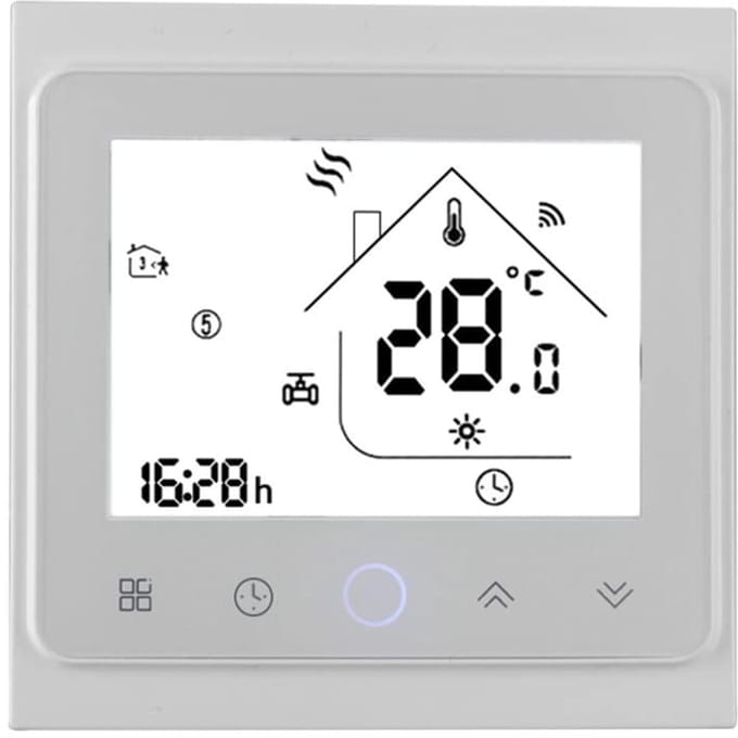 Slimme Thermostaat - Verwarming Regelaar - Comfort Verhoging - Wekelijks Programmeerbaar - 10 Gram - Wit