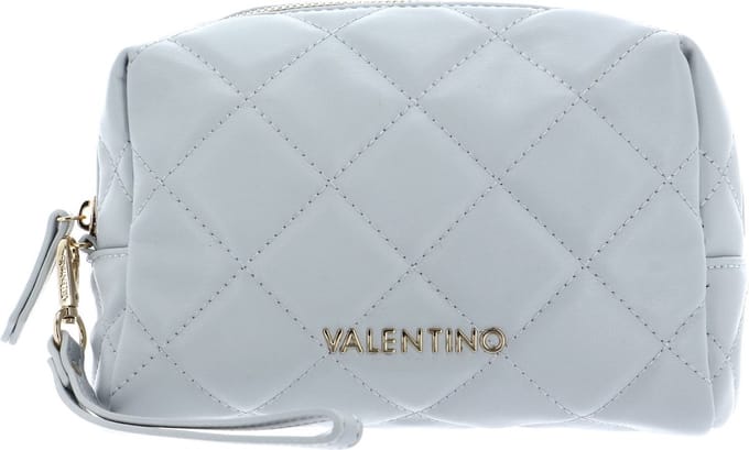VALENTINO Toilettas Ocarina Soft Cosmetic Case Perla Lichtgrijs