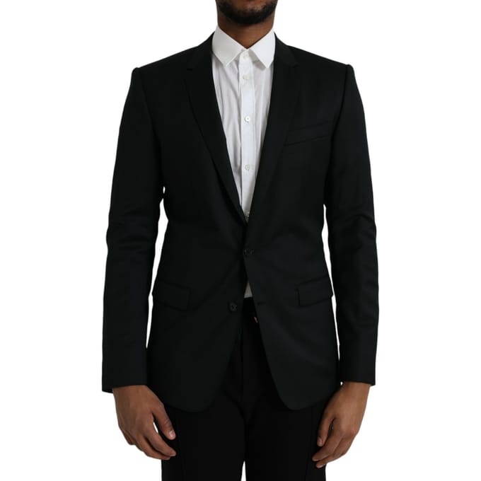 Klassieke Pas Blazer Effen Zwart