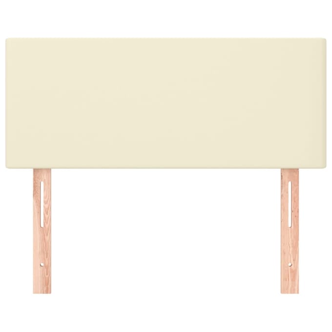 vidaXL - Hoofdbord - 100x5x78/88 - cm - kunstleer - crèmekleurig