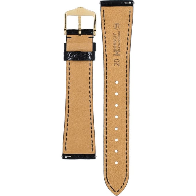 Hirsch 18920850-1-20 Genuine Croco Horlogeband