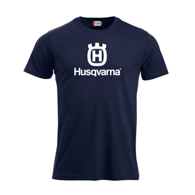Husqvarna T-Shirt Solid Navy Maat L