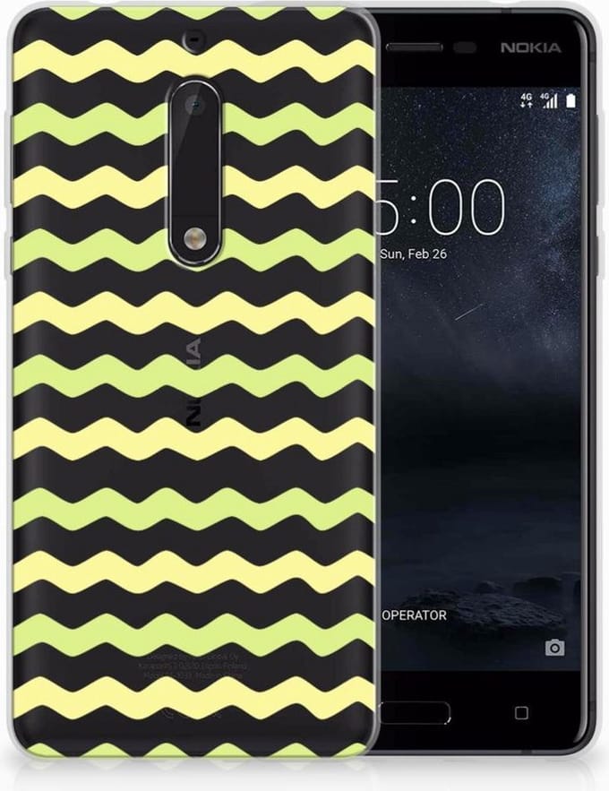 Nokia 5 TPU bumper Waves Yellow