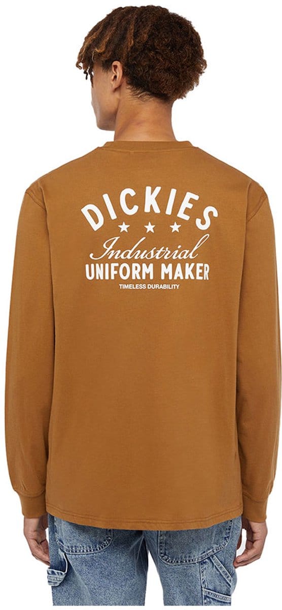 Dickies Trego T-shirt Met Lange Mouwen Bruin L Man