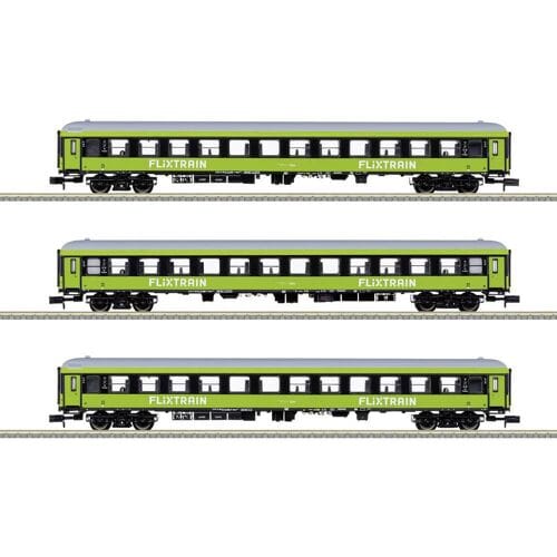 MiniTrix 15462 N set van 3 sneltreinrijtuigen FlixTrain van de trainpool, MHI