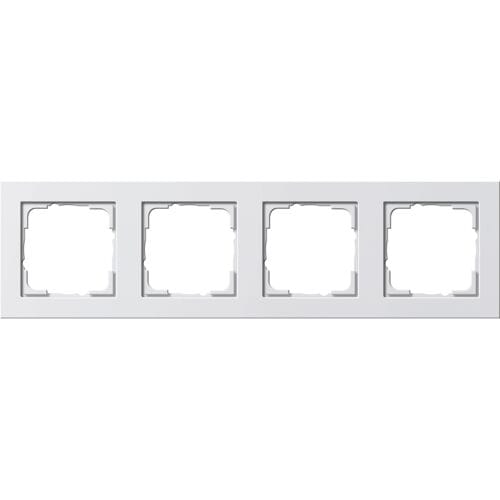Gira E2 Afdekraam 4-voudig - Zuiver Wit Glanzend (RAL 9010) - Schakelmateriaal - 021429 - E2FT3
