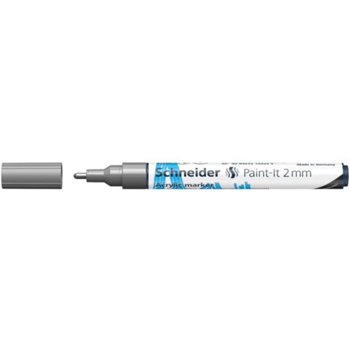 Schneider acrylmarker - Paint-It 310 - lijnbreedte 2mm - zilver - S-120154