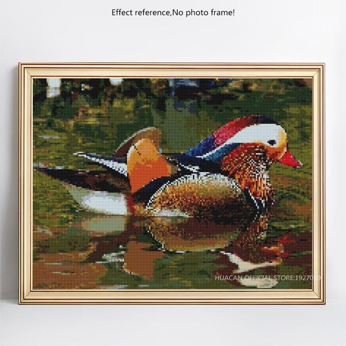 Diamant broderie vente canard mandarin strass 5D bricolage diamant peinture 20X30CM black