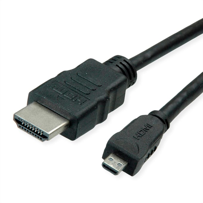 ROLINE GREEN HDMI High Speed ​​Kabel met Ethernet, HDMI male - Micro HDMI male, 2 m