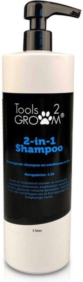 Tools-2-Groom 2-in-1 shampoo en conditioner - voor hond en kat - 1 liter
