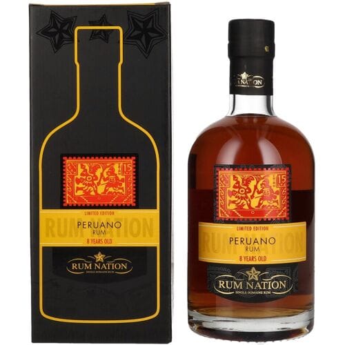 Rum Nation Peruano 8 Years Old Rum Limited Edition 42% Vol. 0,7l in geschenkverpakking