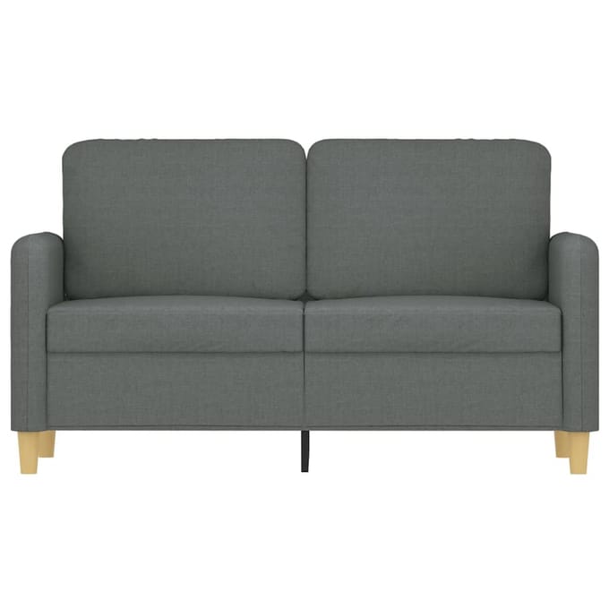 vidaXL - Tweezitsbank - 120 - cm - stof - donkergrijs