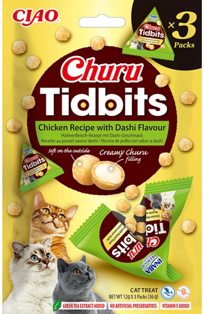 Ciao Kattensnack Churu Luxury Chicken Dashi - 3 x 12 gr