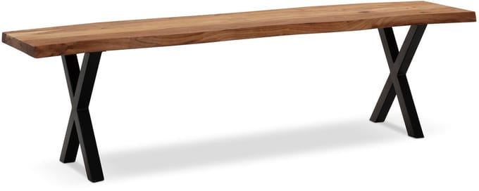 Eetkamerbank acaciahout X-poten 140 cm - WL7.298