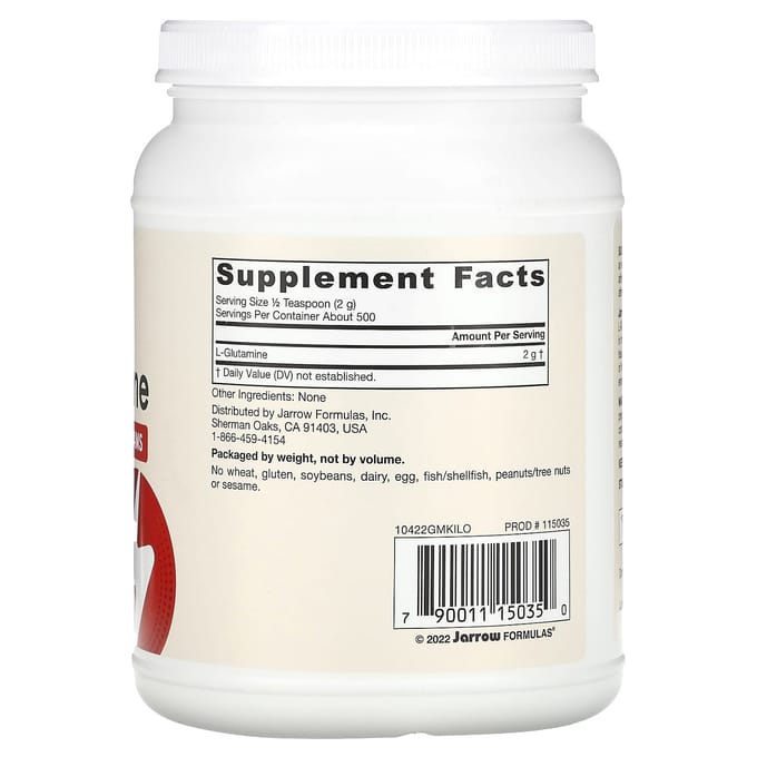 L-Glutamine Powder (1000 gram) - Jarrow Formulas