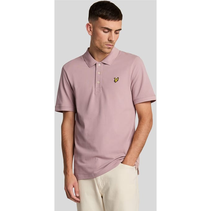 Lyle &amp; Scott Field Thistle Roze Effen Poloshirt