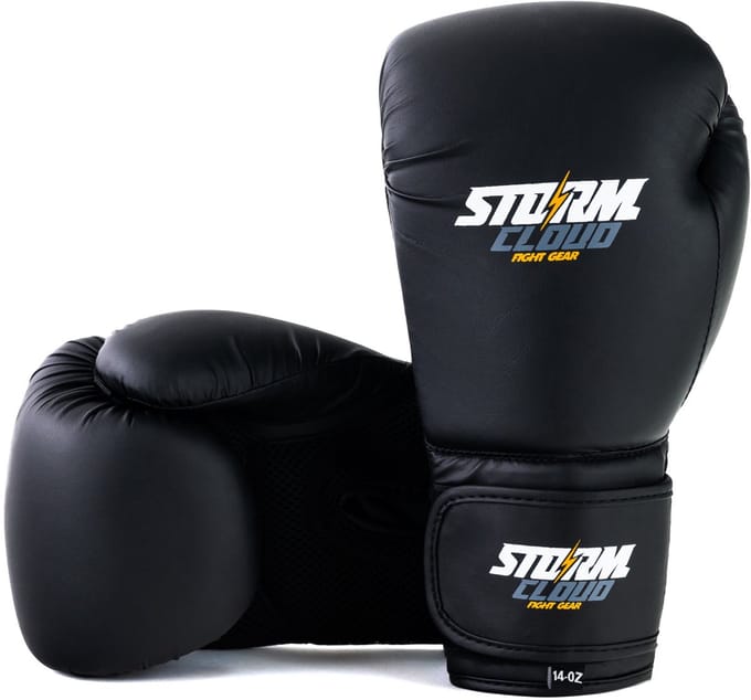 StormCloud Rookie Serie - Bokshandschoenen - Zwart/Wit - 16oz - Synthetisch Leer