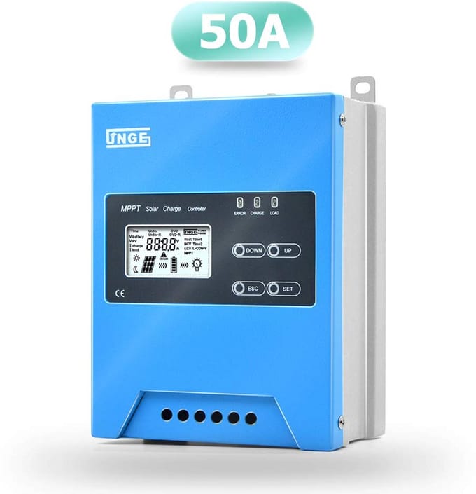 MPPT Solar Laadregelaar 50A Intelligent 12V/24V/48V met LCD Scherm en Temperatuursensor