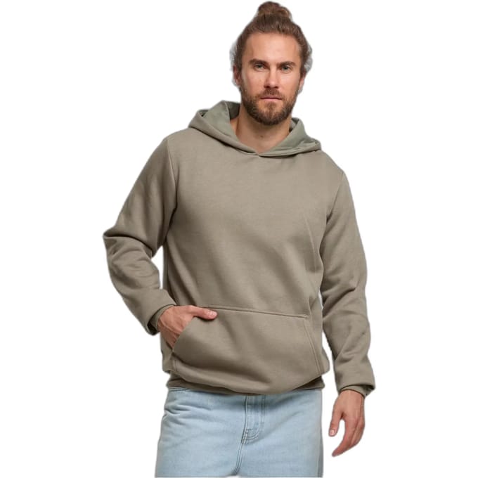Urban Classics - Basic Essential Hoodie/trui - S - Olijfgroen