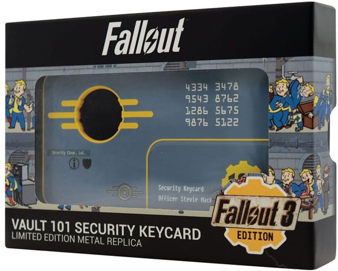 Fallout 3 Replica Vault 101 Security Keycard Limited Edition