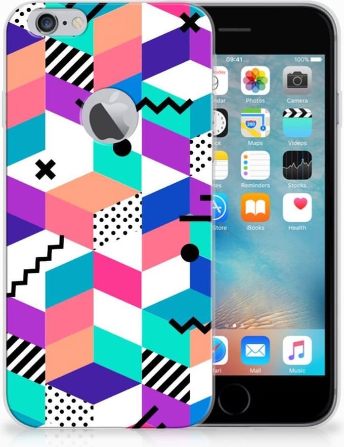 Apple iPhone 6 Plus | 6s Plus TPU Hoesje Blokken Kleurrijk