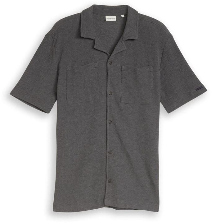Tom Tailor - Regular fit jersey overhemd met borstzakken - Maat S - Tarmac Grey Melange