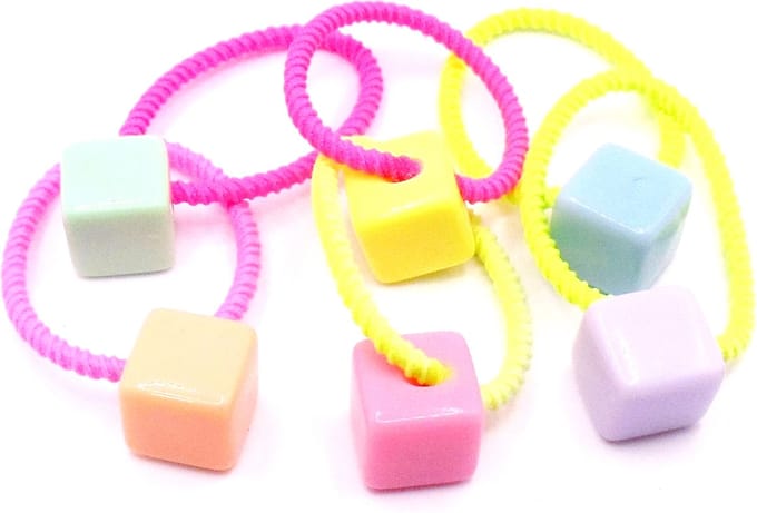 Kinderelastiekjes met blokjes diverse kleuren #1